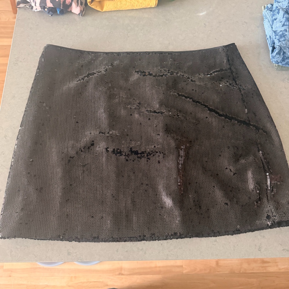 J. Crew Shimmering Black Sequin Skirt